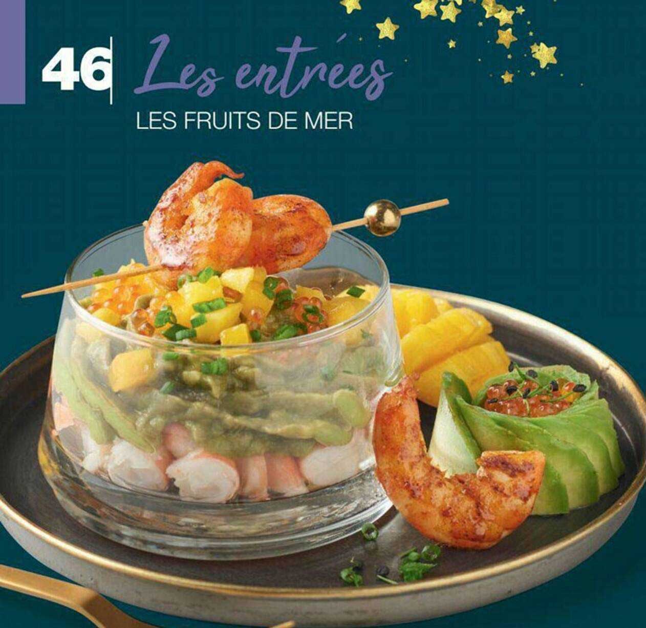 les entrées : les fruits de mer