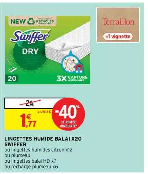 lingettes humide balai x20 swiffer