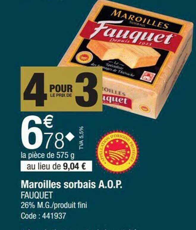 maroilles sorbais a.o.p. fauquet