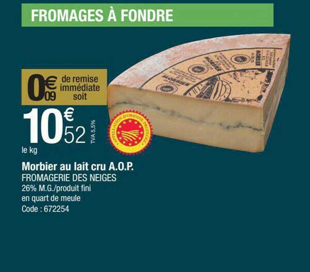 morbier au lait cru a.o.p. fromagerie des neiges