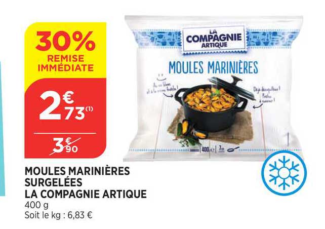 moules marinières surgelées la compagnie artique
