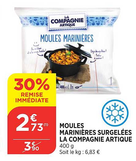 moules marinières surgelées la compagnie artique