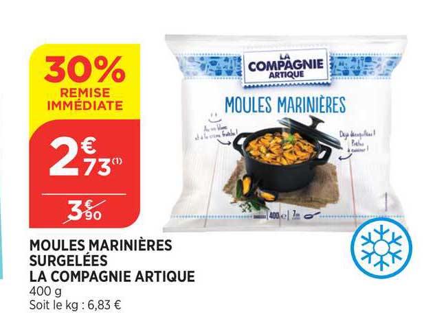 moules marinières surgelées la compagnie artique