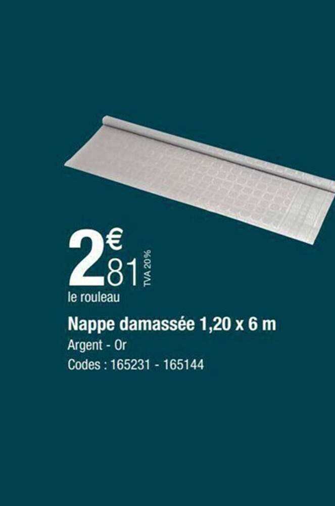 Nappe Damassée 1,20 X 6 M