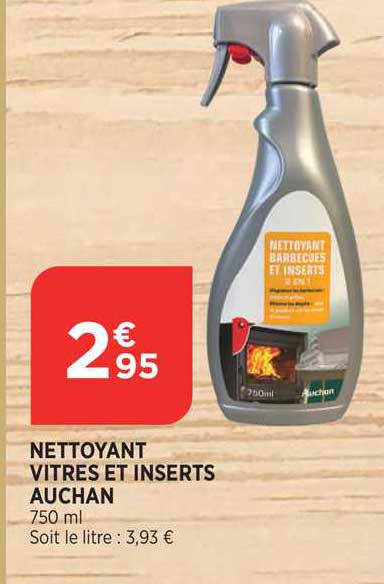 nettoyant vitres et inserts auchan