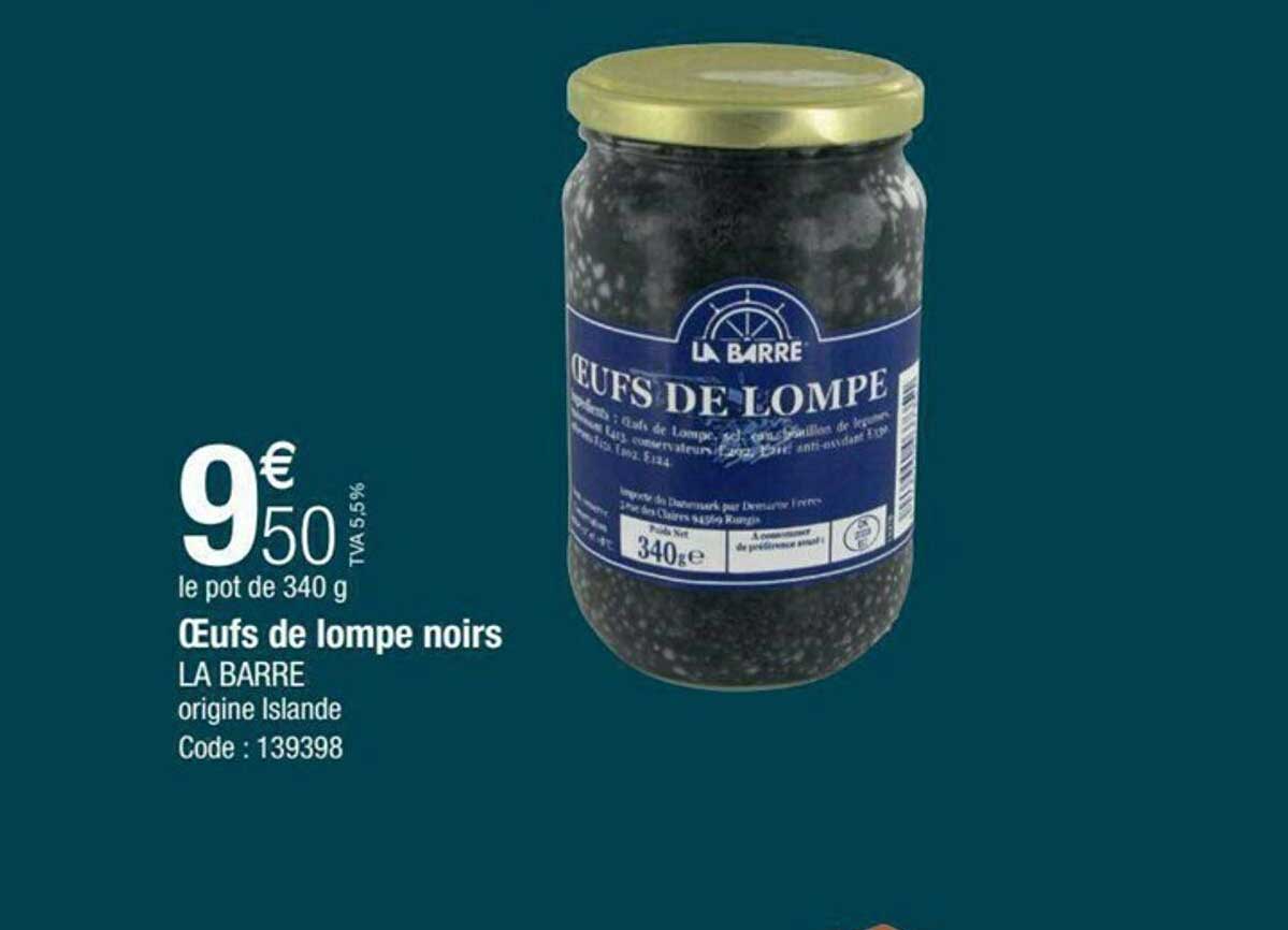 oeufs de lompe noirs la barre