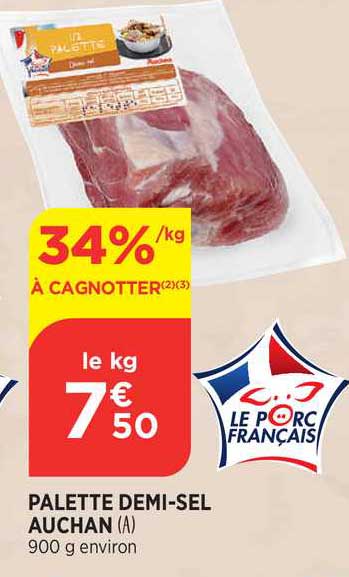 palette demi-sel auchan