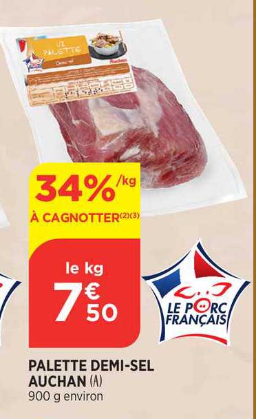palette demi-sel auchan