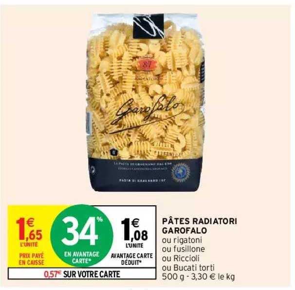 pâtes radiotori garofalo