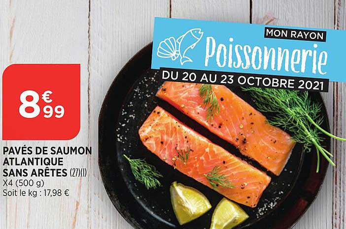 pavés de saumon atlantique sans arêtes