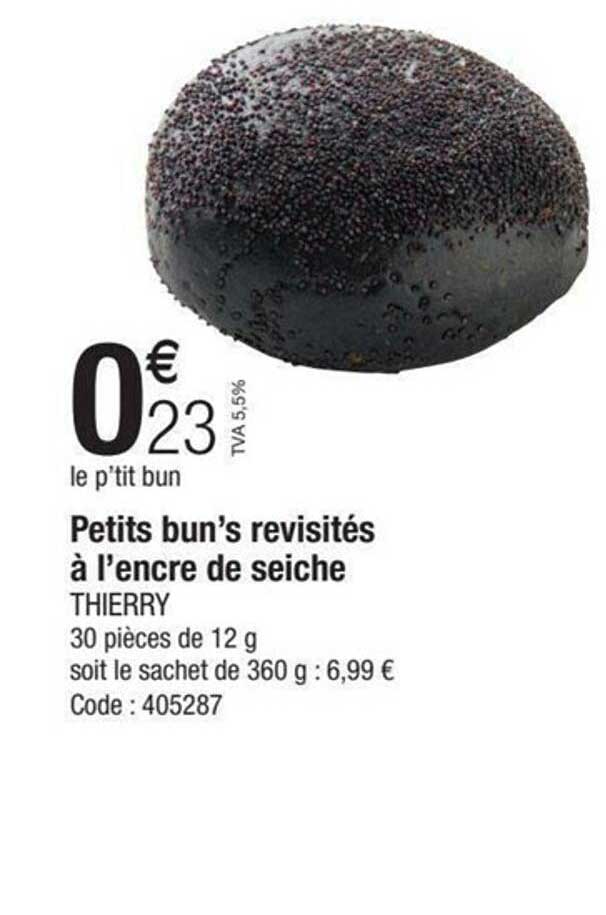 petits bun's revisités à l'encre de seiche thierry