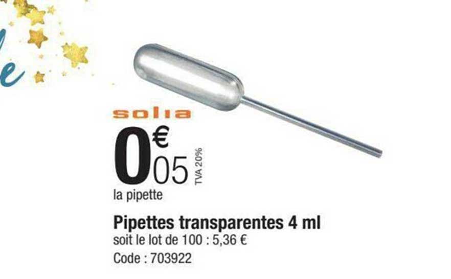 pipettes transparentes 4 ml solia