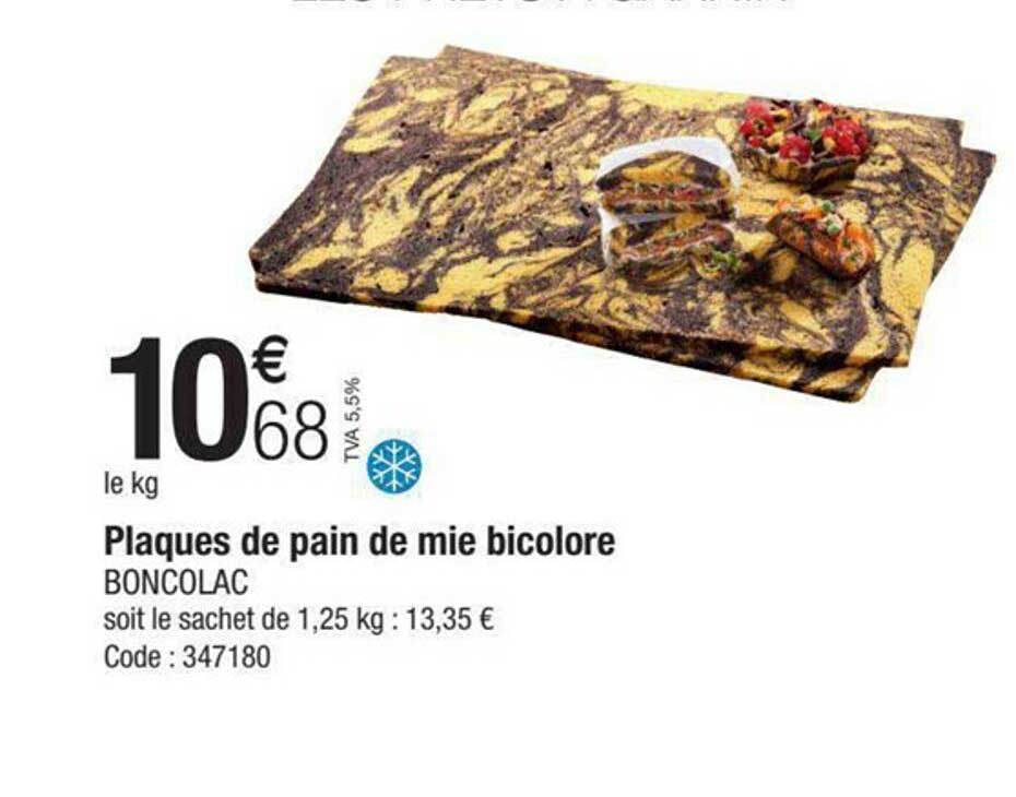 Plaques De Pain De Mie Bicolore Boncolac