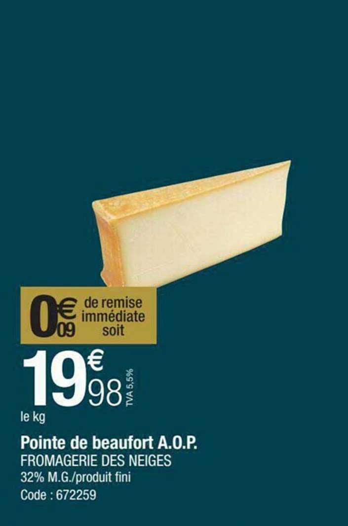 pointe de beaufort a.o.p. fromagerie des neiges