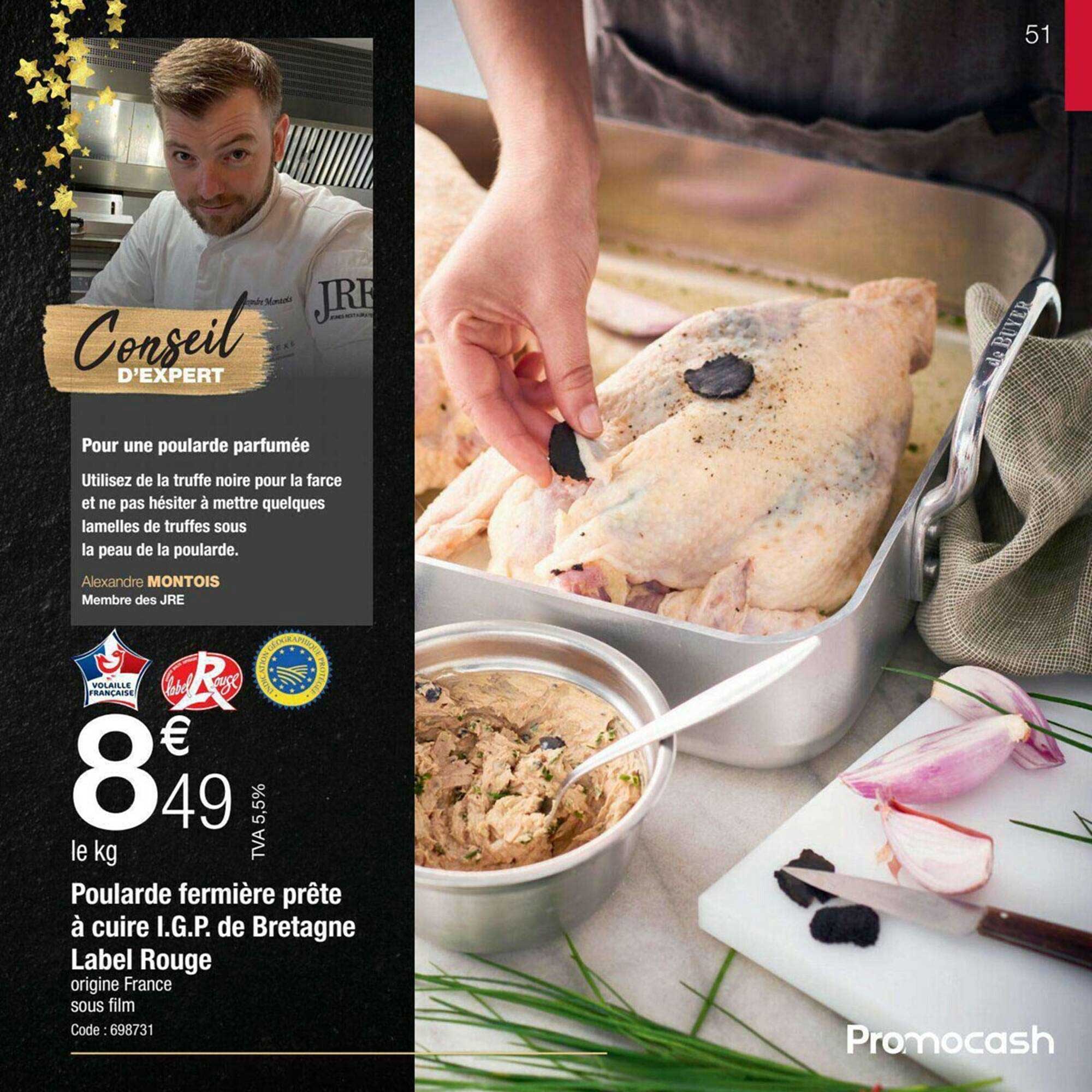 poularde fermière prête à cuire i.g.p. de bretagne label rouge