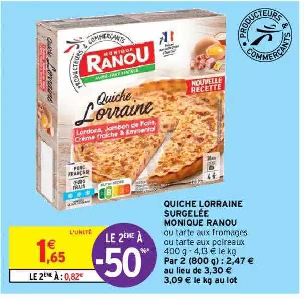quiche lorraine surgelée monique ranou