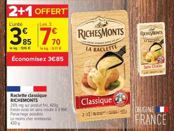 raclette classique richemonts