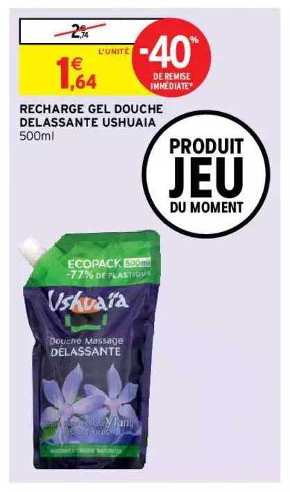 recharge gel douche delassante ushuaïa