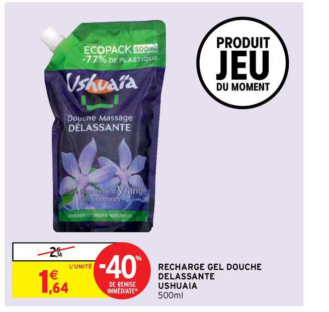 recharge gel douche delassante ushuaïa