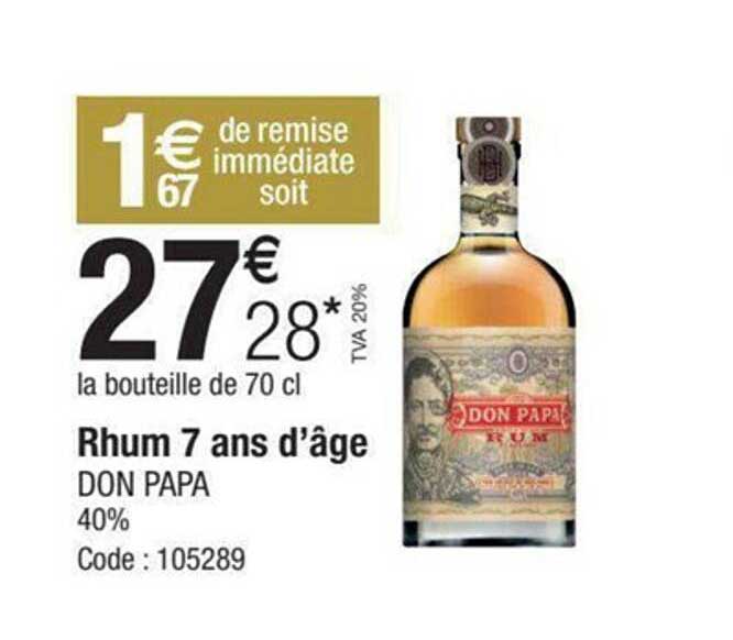 rhum 7 ans d'âge don papa