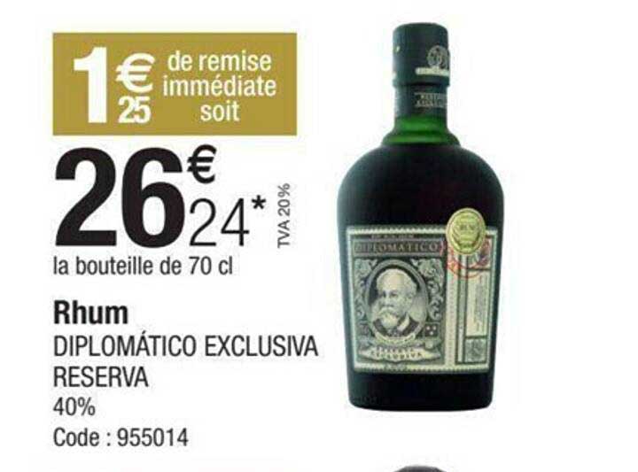 rhum diplomatíco exclusiva reserva