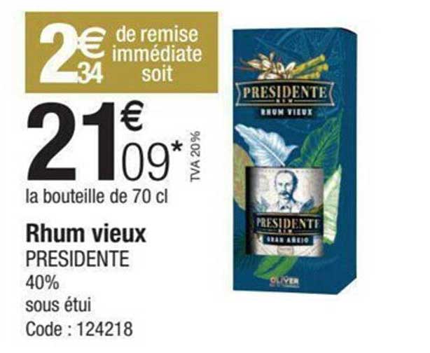 rhum vieux présidente