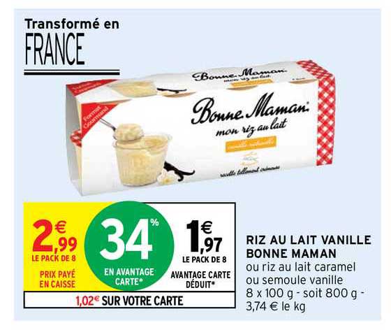 riz au lait vanille bonne maman