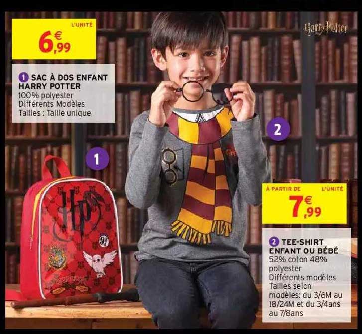 sac à dos enfant harry potter, tee-shirt enfant ou bébé