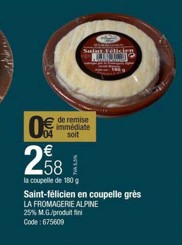 saint-félicien en coupelle grès la fromagerie alpine