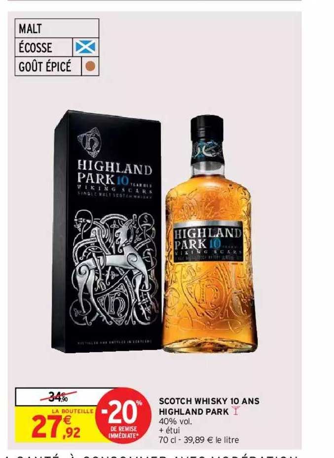 scotch whisky 10 ans highland park