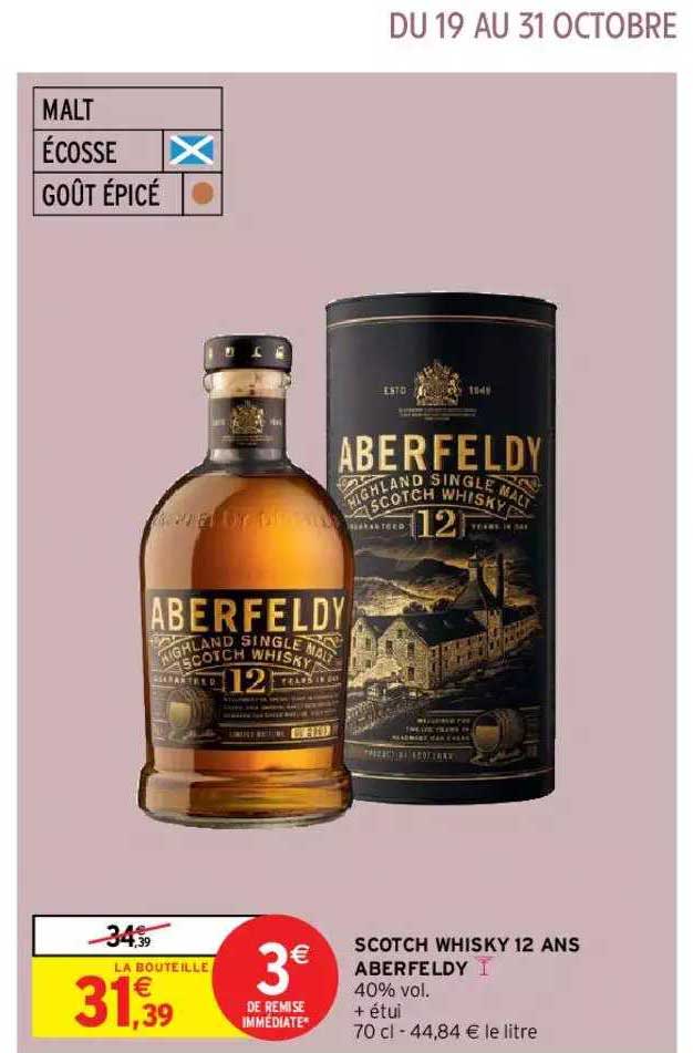scotch whisky 12 ans aberfeldy