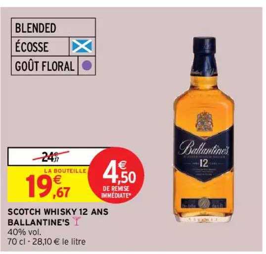 scotch whisky 12 ans ballantine's