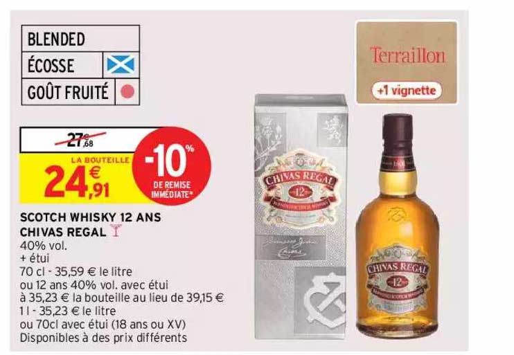 scotch whisky 12 ans chivas regal