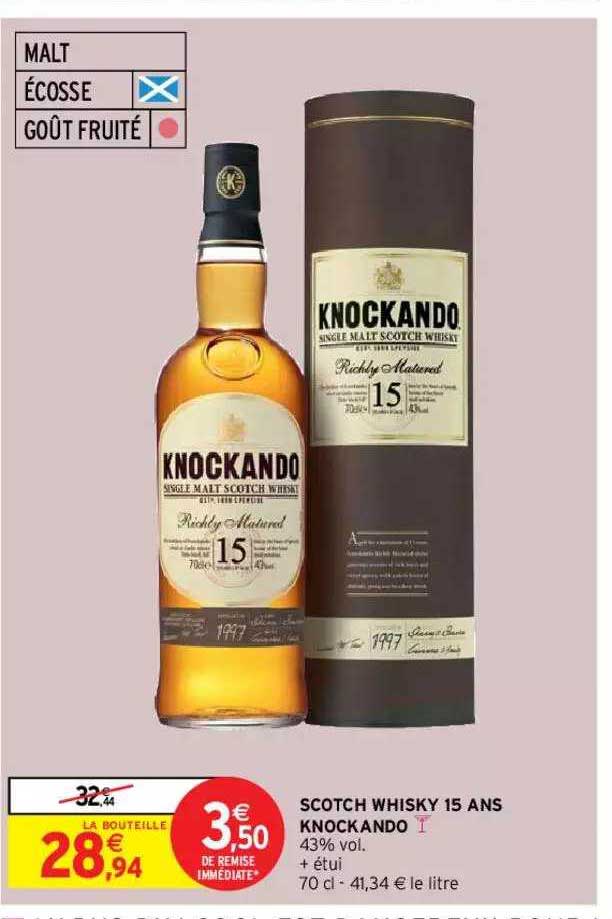 scotch whisky 15 ans knockando