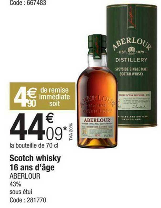 scotch whisky 16 ans d'âge aberlour