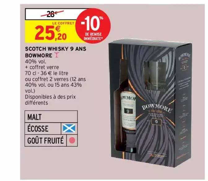 Scotch Whisky 9 Ans Bowmore