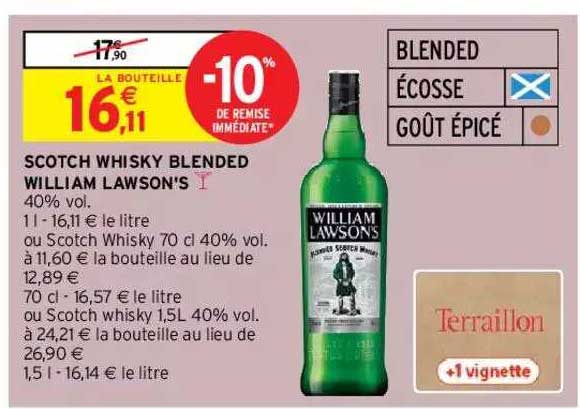 scotch whisky blended william lawson's