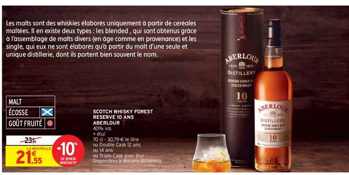 scotch whisky forest reserve 10 ans aberlour