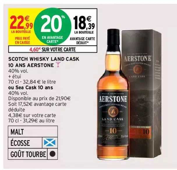 scotch whisky land cask 10 ans aerstone