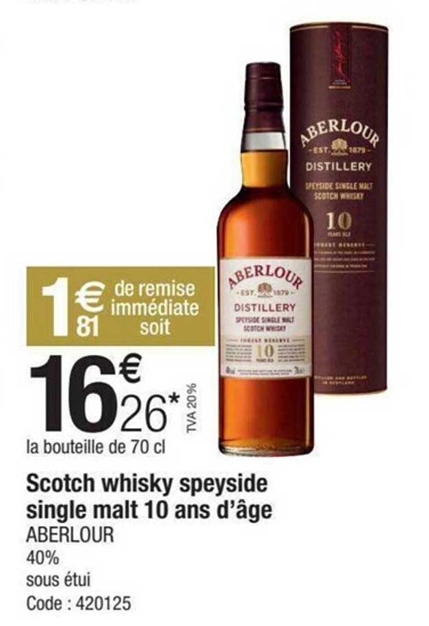 scotch whisky speyside single malt 10 ans d'âge aberlour