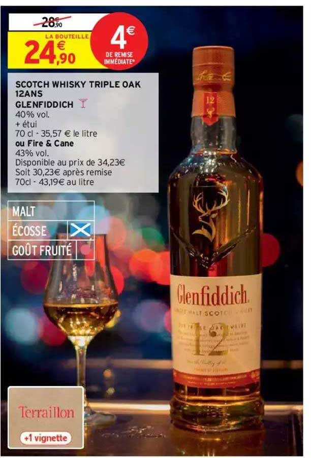 scotch whisky triple oak 12 ans glenfiddich