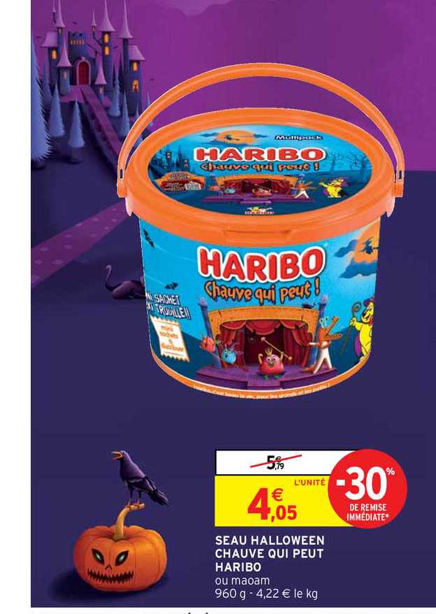 seau halloween chauve qui peut haribo