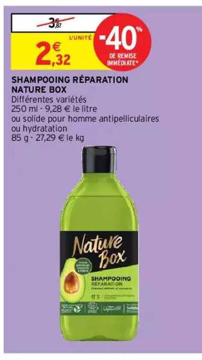 shampooing réparateur nature box