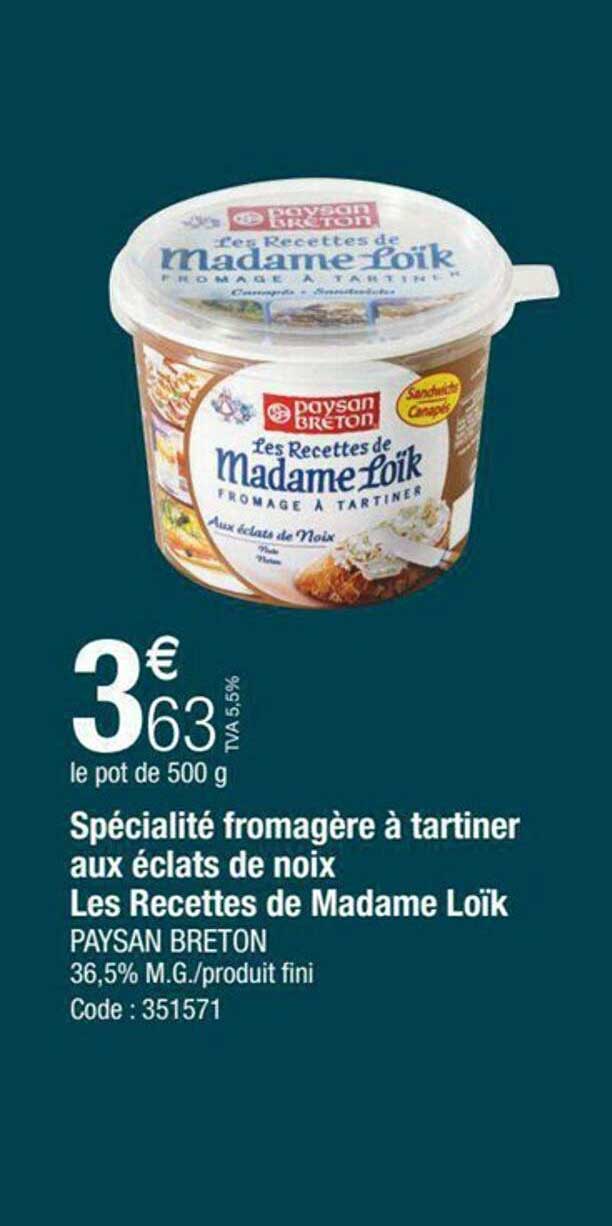 Spécialité Fromagère à Tartiner Aux éclats De Noix Les Recettes De Madame Loïk Paysan Breton