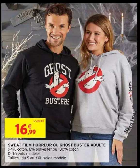 sweat film horreur ou ghost buster adulte