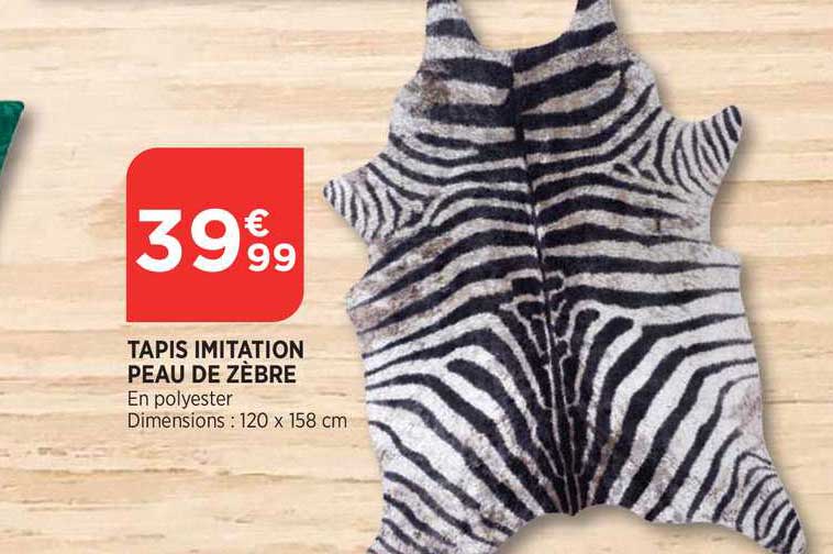 Tapis Imitation Peau De Zèbre