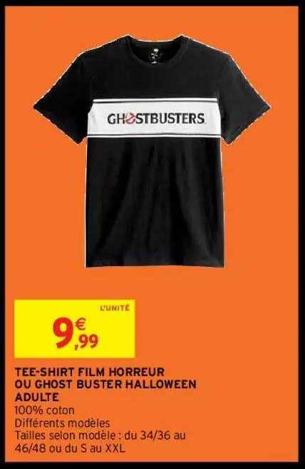 tee-shirt film horreur ou ghost buster halloween adulte