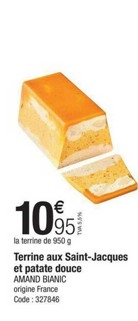 terrine aux saint-jacques et patate douce amand bianic