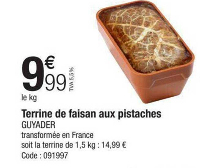 terrine de faisan aux pistaches guyader