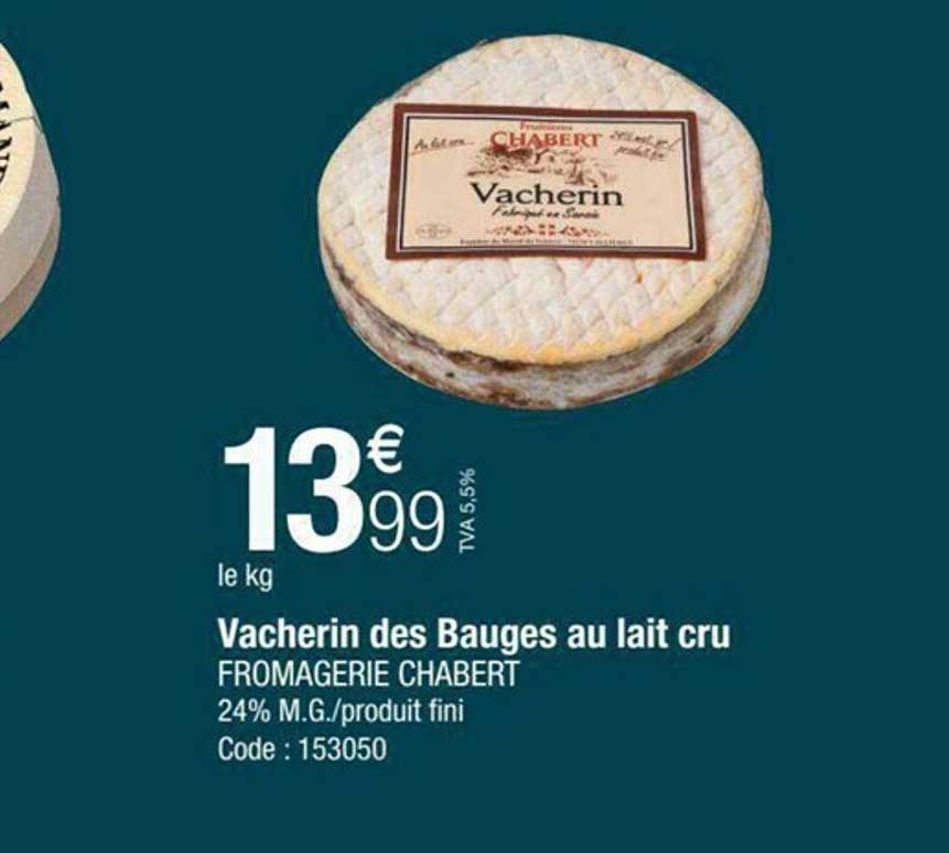 vacherin des bauges au lait cru fromagerie chabert